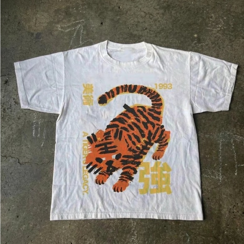 a tiger legacy 1993 white t-shirt